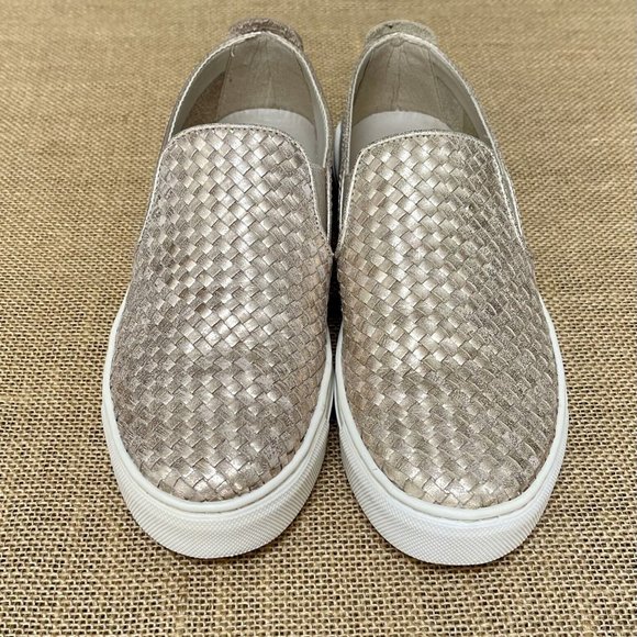 The Flexx Womens Shoes Gold 6.5 Slip On Leather Sneakers - Picture 3 of 5